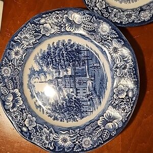 Staffordshire Ironstone place settings..set of plate, bowl, and salad plate